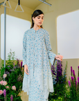 Maya Tunic Modern Kurung Summeraya 2025 in Light Grey