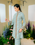 Kamilia Long Modern Kurung Summeraya 2025 in Mint Green