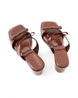 Lyra Block Heels in Rich Brown