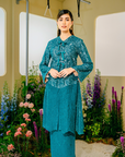 Whulan Long Kebaya Summeraya 2025 in Teal