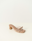 Clara Block Heels in Nude