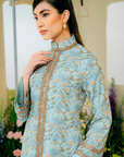 Kamilia Long Modern Kurung Summeraya 2025 in Mint Green