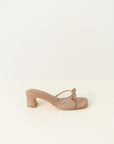 Clara Block Heels in Nude