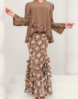 Permai Modern Kurung Summeraya in Olive Brown