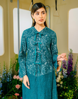 Whulan Long Kebaya Summeraya 2025 in Teal