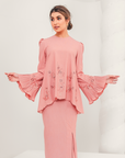Tenang Modern Kurung Summeraya in Dusty Peach