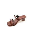 Lyra Block Heels in Rich Brown