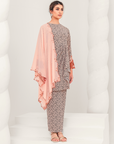 Sepakat Modern Kurung Summeraya in Peach Black