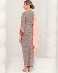 Sepakat Modern Kurung Summeraya in Peach Black