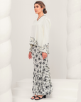 Permai Modern Kurung Summeraya in Pearl White