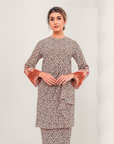 Sepakat Modern Kurung Summeraya in Peach Black