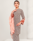 Sepakat Modern Kurung Summeraya in Peach Black