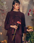 Lily Plain Set in Dark Purple