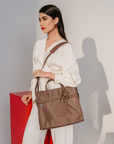 Orea Tote Bag in Brown