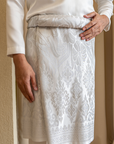 Signature Sampin Songket in White
