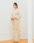 Wardina Bridal Modern Kurung in Champagne