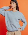 Cleo Sweatshirt in Light Blue