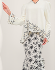 Permai Modern Kurung Summeraya in Pearl White