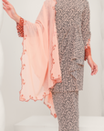 Sepakat Modern Kurung Summeraya in Peach Black