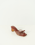 Clara Block Heels in Rich Brown