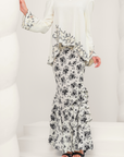 Permai Modern Kurung Summeraya in Pearl White
