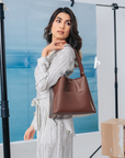 Numa Hobo Bag in Walnut