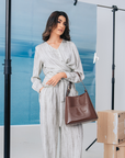 Numa Hobo Bag in Walnut