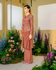 Whulan Long Kebaya Summeraya 2025 in Dark Teracotta
