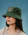 Leon Bucket Hat in Army Green