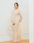 Wardina Bridal Modern Kurung in Champagne