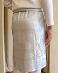 Signature Sampin Songket in White