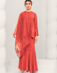 Santun Modern Kurung Summeraya in Brick Orange ( Without Selendang )