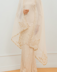 Wardina Bridal Modern Kurung in Champagne
