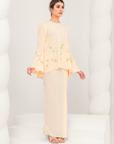 Tenang Modern Kurung Summeraya in Buttermilk Yellow