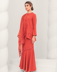 Santun Modern Kurung Summeraya in Brick Orange ( Without Selendang )