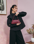 Dotty Bag in Burgundy