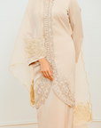 Dinda Bridal Modern Kurung in Champagne