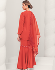 Santun Modern Kurung Summeraya in Brick Orange ( Without Selendang )