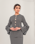 Indah Modern Kurung Summeraya in Black