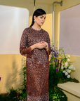 Cendana Modern Kurung Summeraya 2025 in Brown