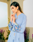 Senandung Long Modern Kurung Summeraya 2025 in Blue