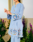 Senandung Long Modern Kurung Summeraya 2025 in Blue