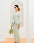 Kartika Bridal Modern Kurung in Mint Green