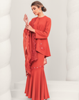 Santun Modern Kurung Summeraya in Brick Orange ( Without Selendang )