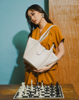 Rikka Tote Bag in Ivory