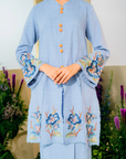Senandung Long Modern Kurung Summeraya 2025 in Blue