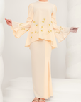 Tenang Modern Kurung Summeraya in Buttermilk Yellow