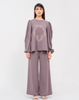 Lily Plain Set in Dusty Purple