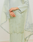 Melati Selendang Organdy in Mint Green