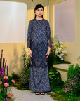 Cendana Modern Kurung Summeraya 2025 in Midnight Blue
